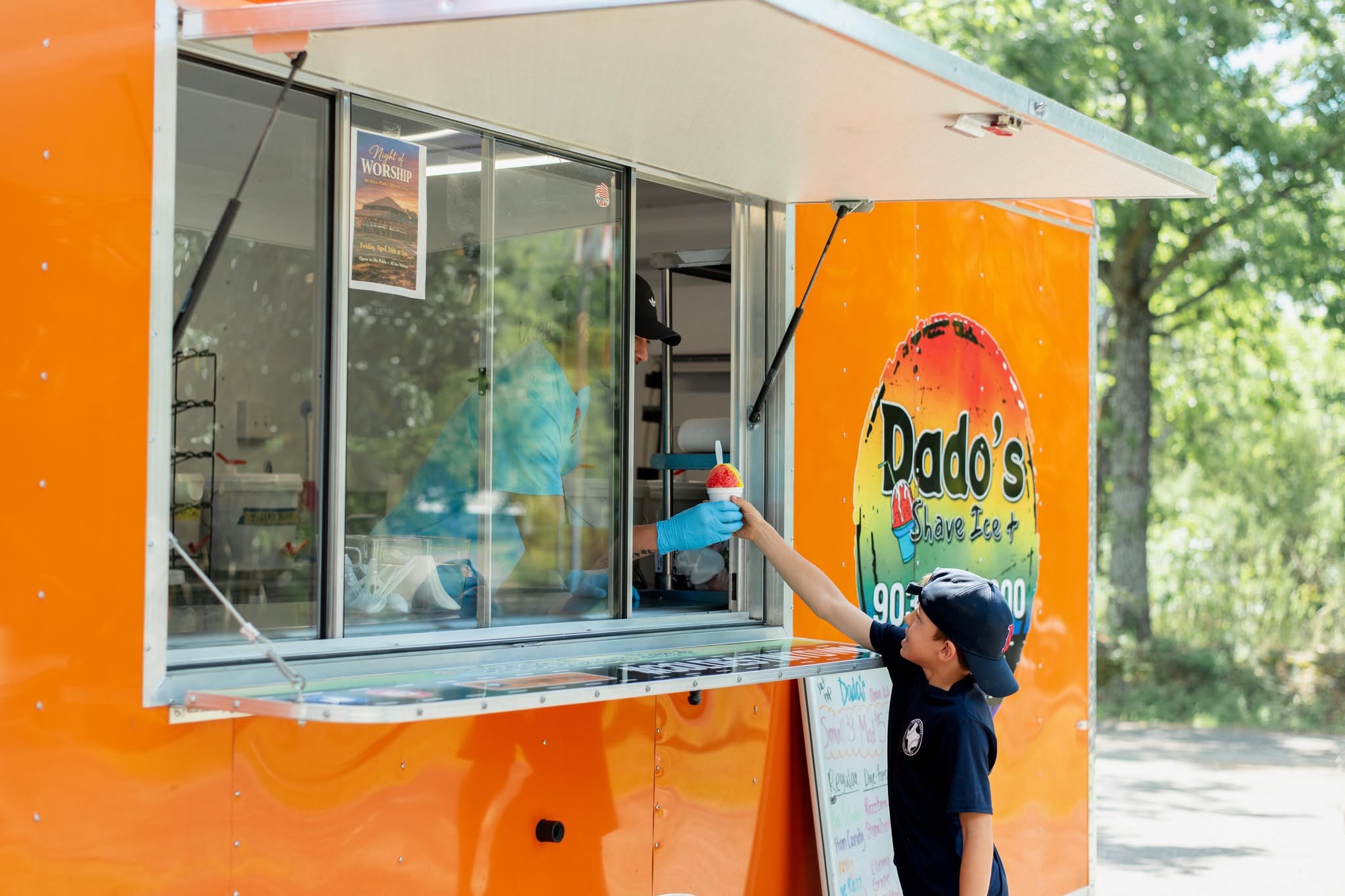The Dado's Shave Ice truck at a local event